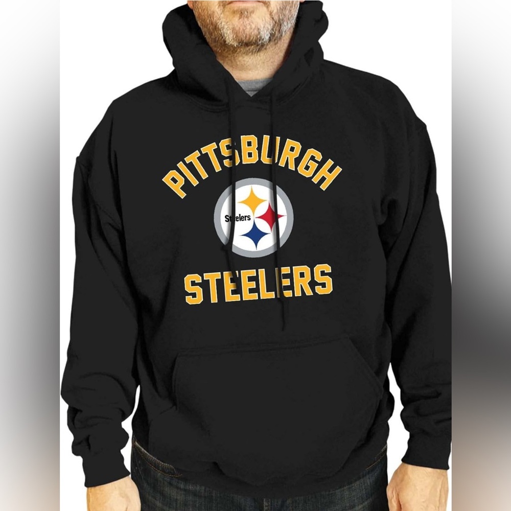 New Pittsburgh Steelers black hoodie sweatshirt - Picture 1 of 5